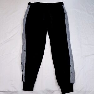 Splendid Womens Medium Joggers‎ Side-Panel Star Detail Black/Grey Lounge Pants